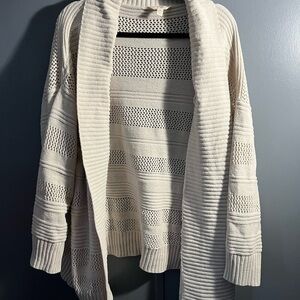 Terra & Sky Cream Open-Front Cardigan